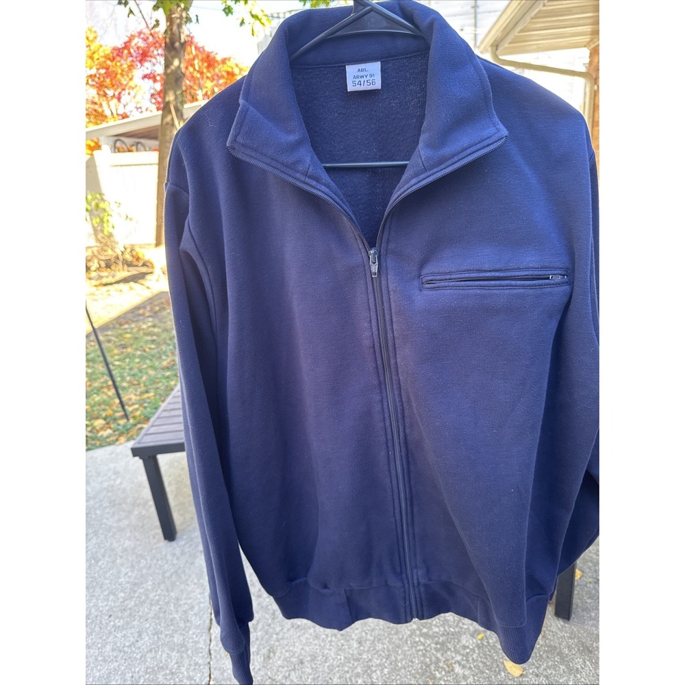 VTG Authentic Belgium, Armed Forces Army Track Jacket Men's Size 54/56 Navy Blue